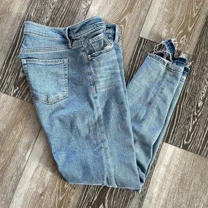 LOFT Sz 4 27 Comfy Worn Look Denim Jeans "The Skinny"